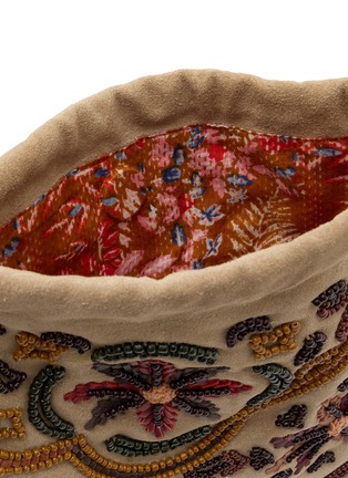 Detail View - Click To Enlarge - IMAYIN - Beaded Embroidered  Cotton Tote Bag