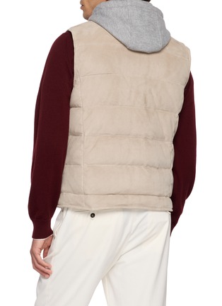 Back View - Click To Enlarge - ELEVENTY - Leather Down Padded Vest