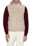 ELEVENTY Leather Down Padded Vest