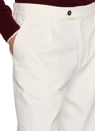  - ELEVENTY - Single Pleat Garment Dyed Cotton Wool Pants
