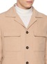 Detail View - Click To Enlarge - ELEVENTY - Detachable Hood Insert Padded Wool Shirt Jacket