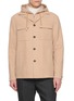 ELEVENTY Detachable Hood Insert Padded Wool Shirt Jacket