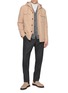 Figure View - Click To Enlarge - ELEVENTY - Detachable Hood Insert Padded Wool Shirt Jacket