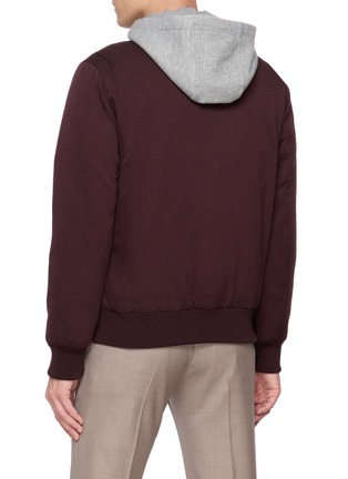 Back View - Click To Enlarge - ELEVENTY - Silk Padded Bomber Jacket