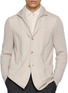  - ELEVENTY - Knit Sleeve Wool Blazer with Detachable Bib