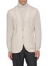 ELEVENTY Knit Sleeve Wool Blazer with Detachable Bib