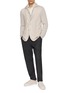 Figure View - Click To Enlarge - ELEVENTY - Knit Sleeve Wool Blazer with Detachable Bib