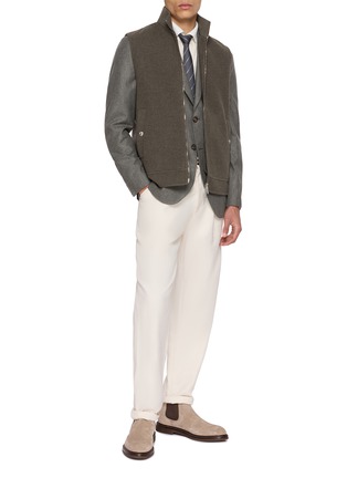 Figure View - Click To Enlarge - ELEVENTY - Single Breasted Wool Silk Cashmere Blazer