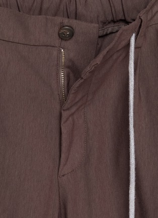  - ELEVENTY - Single Pleat Garment Dyed Cotton Stretch Jogger Pants