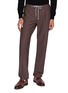 ELEVENTY Single Pleat Garment Dyed Cotton Stretch Jogger Pants
