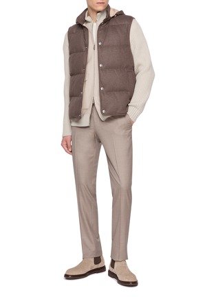 Figure View - Click To Enlarge - ELEVENTY - Knit-Sleeve Wool Jacket