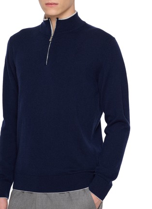  - ELEVENTY - Quarter-Zip Cashmere Sweater