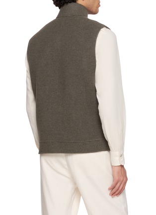 Back View - Click To Enlarge - ELEVENTY - Loro Piana Wool Zip-Up Vest