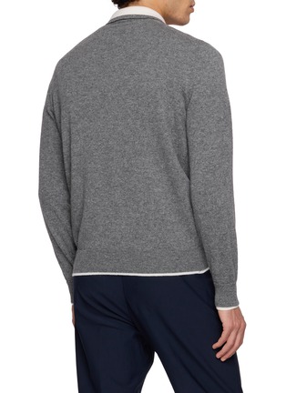 Back View - Click To Enlarge - ELEVENTY - Double Collar Polo Sweater