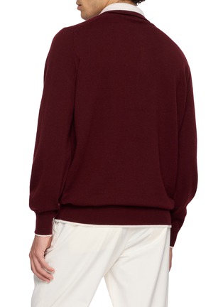 Back View - Click To Enlarge - ELEVENTY - Double Collar Polo Sweater