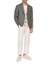 Figure View - Click To Enlarge - ELEVENTY - Double Collar Wool Cashmere Cardigan