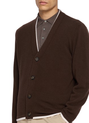  - ELEVENTY - Double Collar Wool Cashmere Cardigan