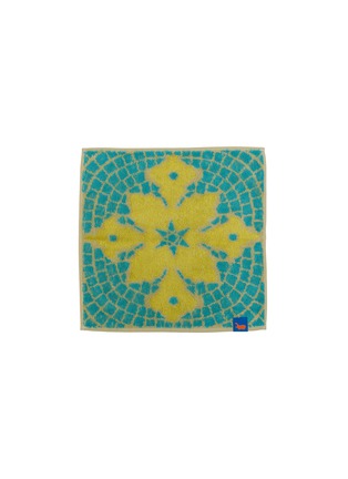 Main View - Click To Enlarge - HIPPOPOTAMUS - Tile Handkerchief Towel — Sunflower Blue