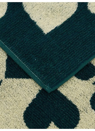Detail View - Click To Enlarge - HIPPOPOTAMUS - Handkerchief Towel — Shuffle Green