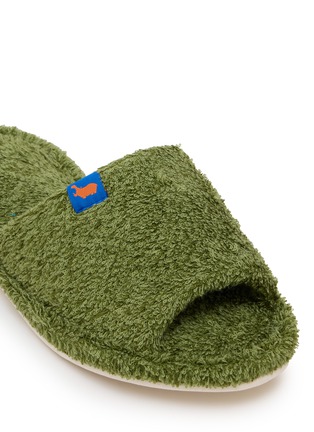 Detail View - Click To Enlarge - HIPPOPOTAMUS - Room Slippers — Pistachio/Size L