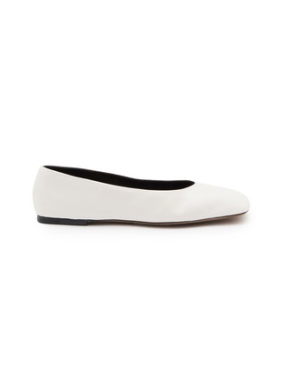 Main View - Click To Enlarge - THE ROW - Square Leather Ballet Flats