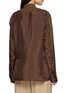 Back View - Click To Enlarge - EENK - Curved Hemline Tailored Shirt