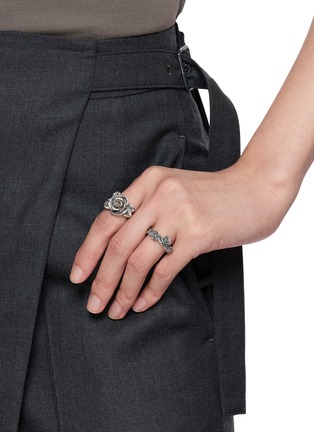 Figure View - Click To Enlarge - EMANUELE BICOCCHI - Blooming Rose Sterling Silver Ring