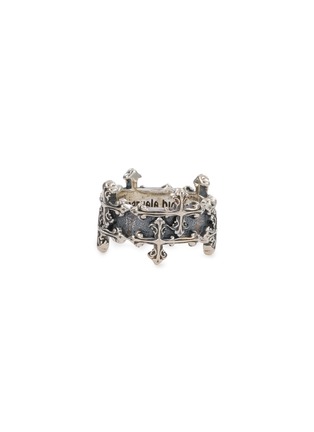Main View - Click To Enlarge - EMANUELE BICOCCHI - Avelli Sterling Silver Cross Double Band Ring