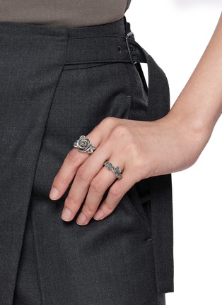 Figure View - Click To Enlarge - EMANUELE BICOCCHI - Rose Sterling Silver Band Ring