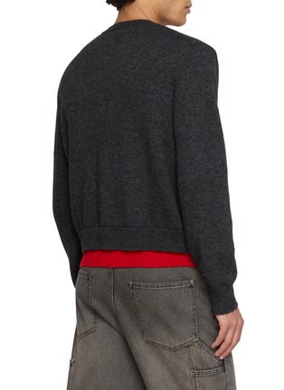 Back View - Click To Enlarge - TONYWACK - Layered Wool Cardigan