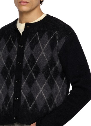  - TONYWACK - Brushed Argyle Knit Cardigan