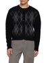 TONYWACK Brushed Argyle Knit Cardigan