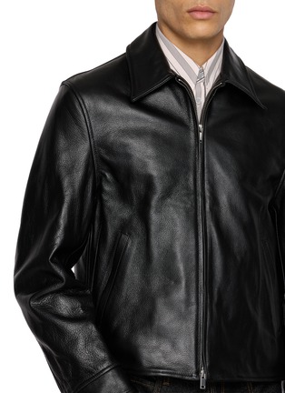  - TONYWACK - Buckle Zip Up Leather Jacket