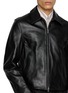  - TONYWACK - Buckle Zip Up Leather Jacket