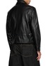 Back View - Click To Enlarge - TONYWACK - Buckle Zip Up Leather Jacket