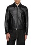 TONYWACK Buckle Zip Up Leather Jacket
