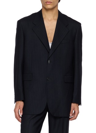Main View - Click To Enlarge - TONYWACK - Pinstripe Relaxed Tailored Blazer