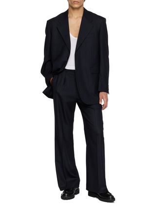 Figure View - Click To Enlarge - TONYWACK - Pinstripe Relaxed Tailored Blazer