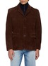 TONYWACK Single Breasted Suede Leather Blazer