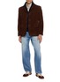 Figure View - Click To Enlarge - TONYWACK - Elbow Patch Half Zip Wool Sweater