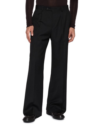Main View - Click To Enlarge - TONYWACK - Wide-leg Pleated Tailored Trousers