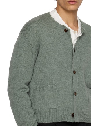  - TONYWACK - Raw Edge Neck Wool Cardigan