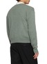 Back View - Click To Enlarge - TONYWACK - Raw Edge Neck Wool Cardigan