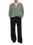 Figure View - Click To Enlarge - TONYWACK - Raw Edge Neck Wool Cardigan