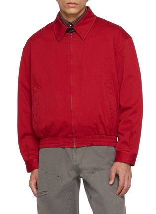Main View - Click To Enlarge - TONYWACK - Garment Washed Cotton Zip Up Blouson