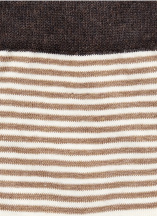 Detail View - Click To Enlarge - ETIQUETTE CLOTHIERS - Sailor striped cotton-blend socks