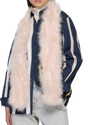 Figure View - Click To Enlarge - YVES SALOMON - Feather Scarf