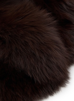 Detail View - Click To Enlarge - YVES SALOMON - Fox Fur Silk Collar Scarf