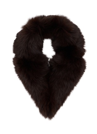 Main View - Click To Enlarge - YVES SALOMON - Fox Fur Silk Collar Scarf