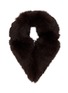 YVES SALOMON Fox Fur Silk Collar Scarf